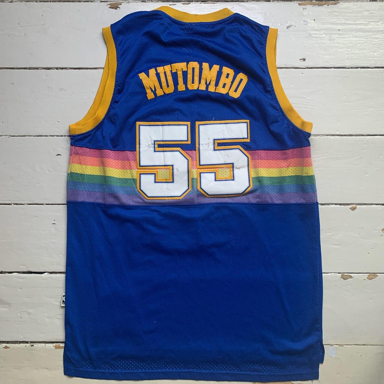 Denver Nuggets Adidas Vintage NBA Basketball Vest Jersey Mutombo