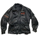 Harley Davidson Vintage Black Leather Motorcycle Jacket (L)