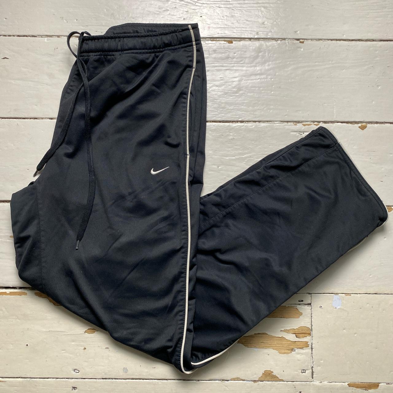 Nike Swoosh Vintage Trackpant Baggy Black and White Tracksuit Bottoms