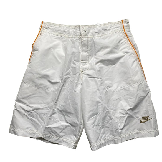 Nike Vintage Swoosh White Gold and Orange Shorts (S)