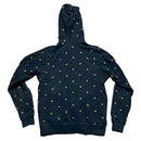 Stussy Multi SS Crown Embroidered Hoodie Navy and Yellow (M)