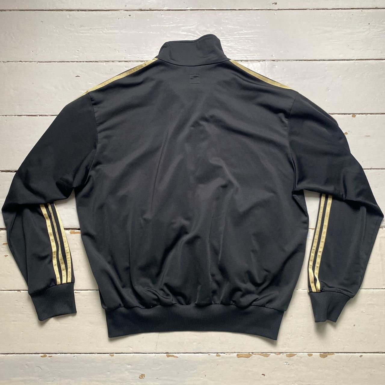Adidas Originals Vintage Tracksuit Jacket Black Gold and Pink