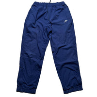 Nike Vintage 90’s Navy and White Shell Tracpant Baggy Bottoms (L)