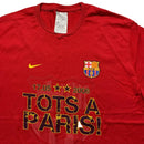 Nike Barcelona Tots a Paris Vintage 2006 Champions League Final Joga Bonito T Shirt (XL)