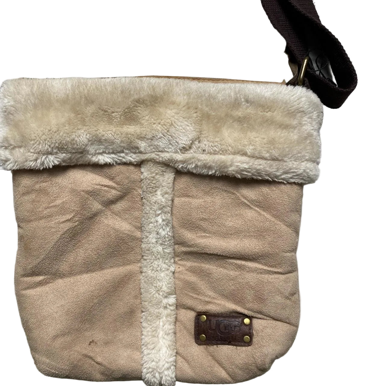 UGG Fur Trim Pouch Messenger Bag