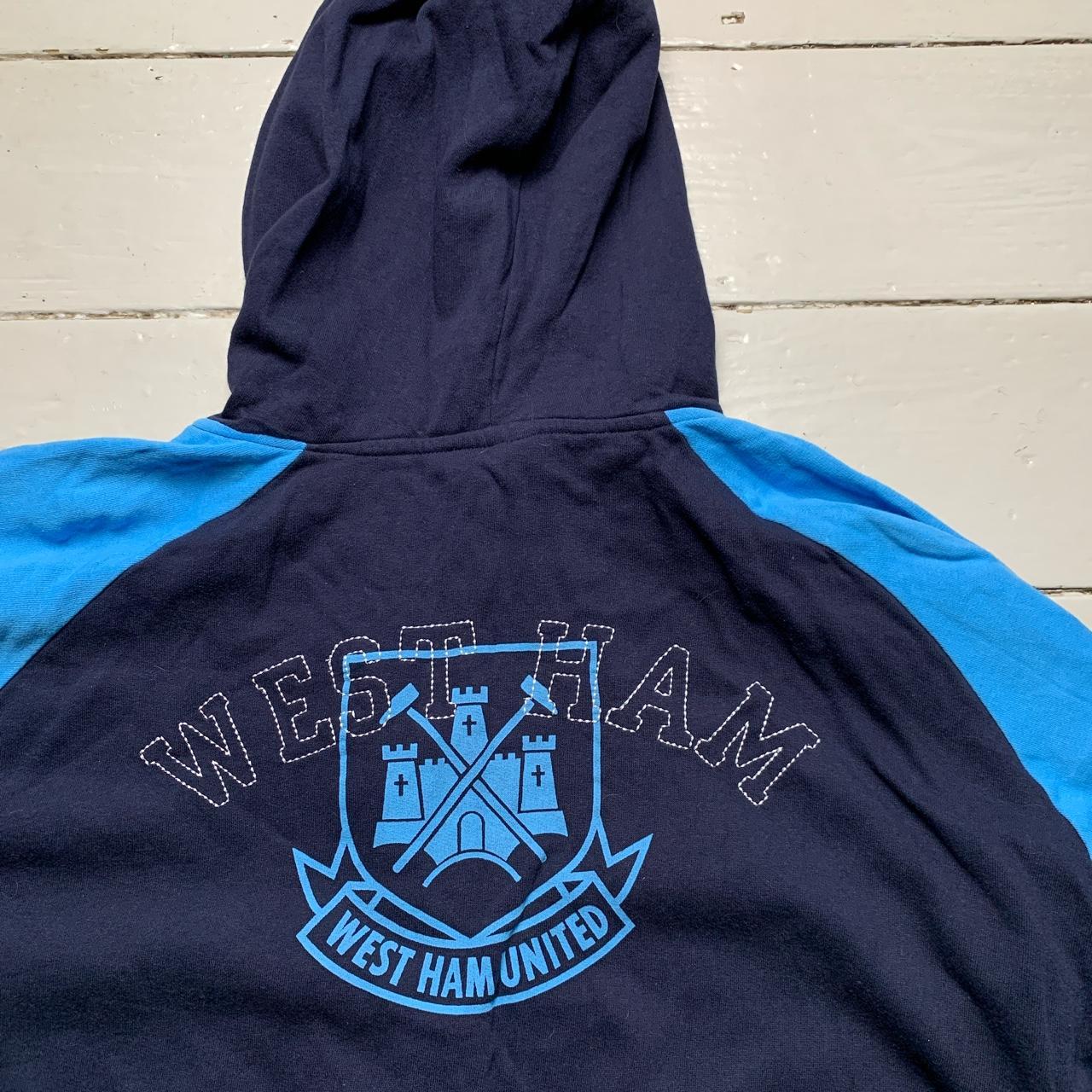West Ham United Navy and Blue Vintage Merch Hoodie