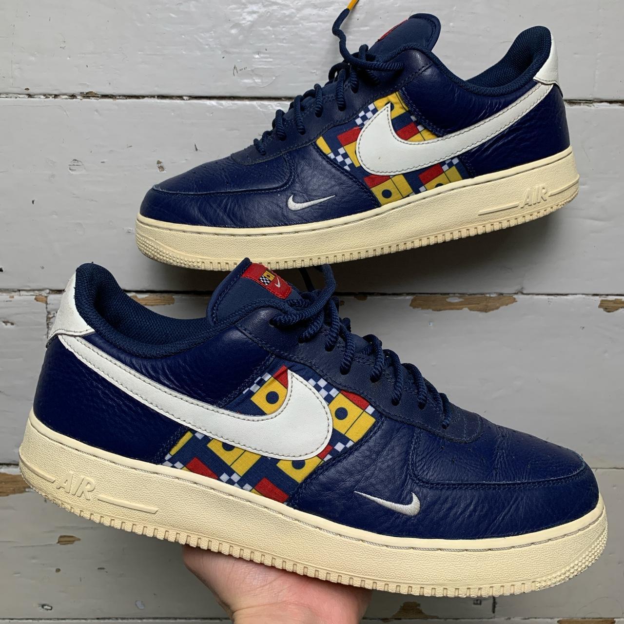 Nike Air Force 1 Navy and White Nautical Redux