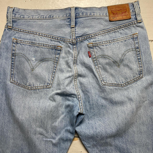 Levis 501 S Light Blue Distresed Jeans