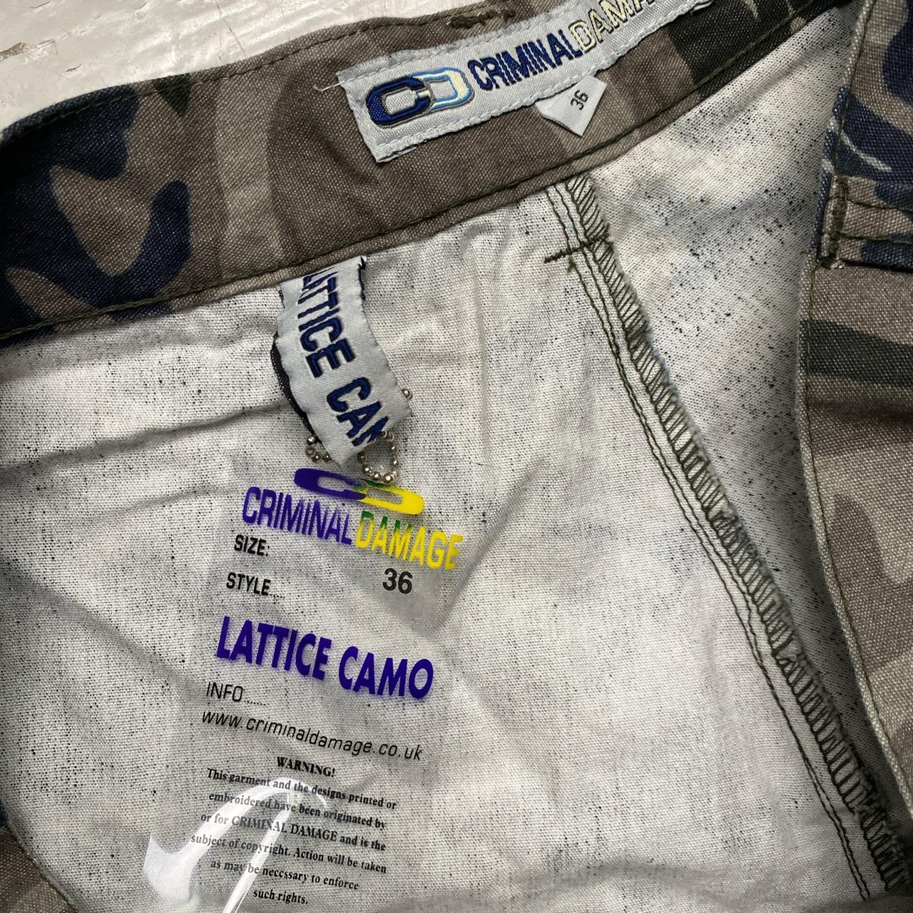 Criminal Damage Baggy Camouflage Bondage Combat Cargo Trousers