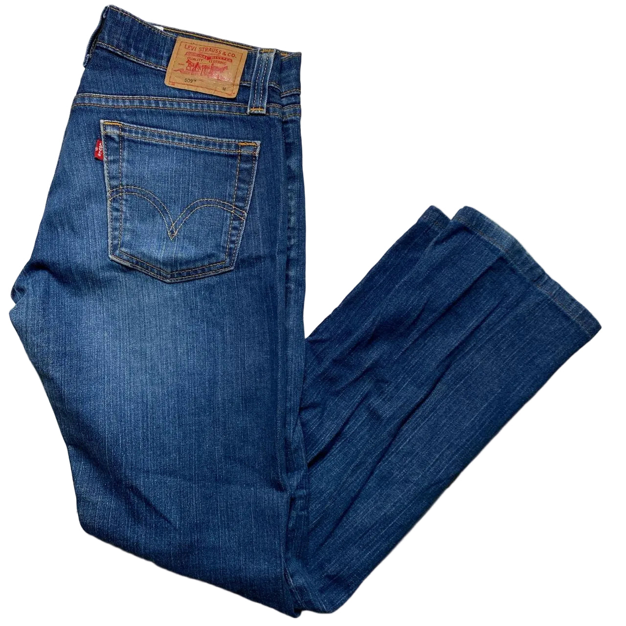 Levis 509 Low Slouch Stretch Navy Jeans (30W)