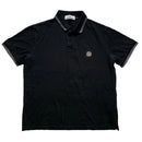 Stone Island Black and White Short Sleeve Polo Shirt (S)