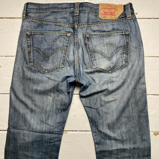 Levis 501 Baggy Vintage Stonewashed Grey Blue Jeans