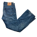 Levis 527 Bootcut Baggy Blue Distressed Jeans (32W)