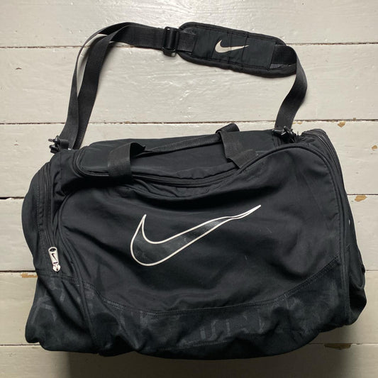Nike Swoosh Black and White Duffel Bag