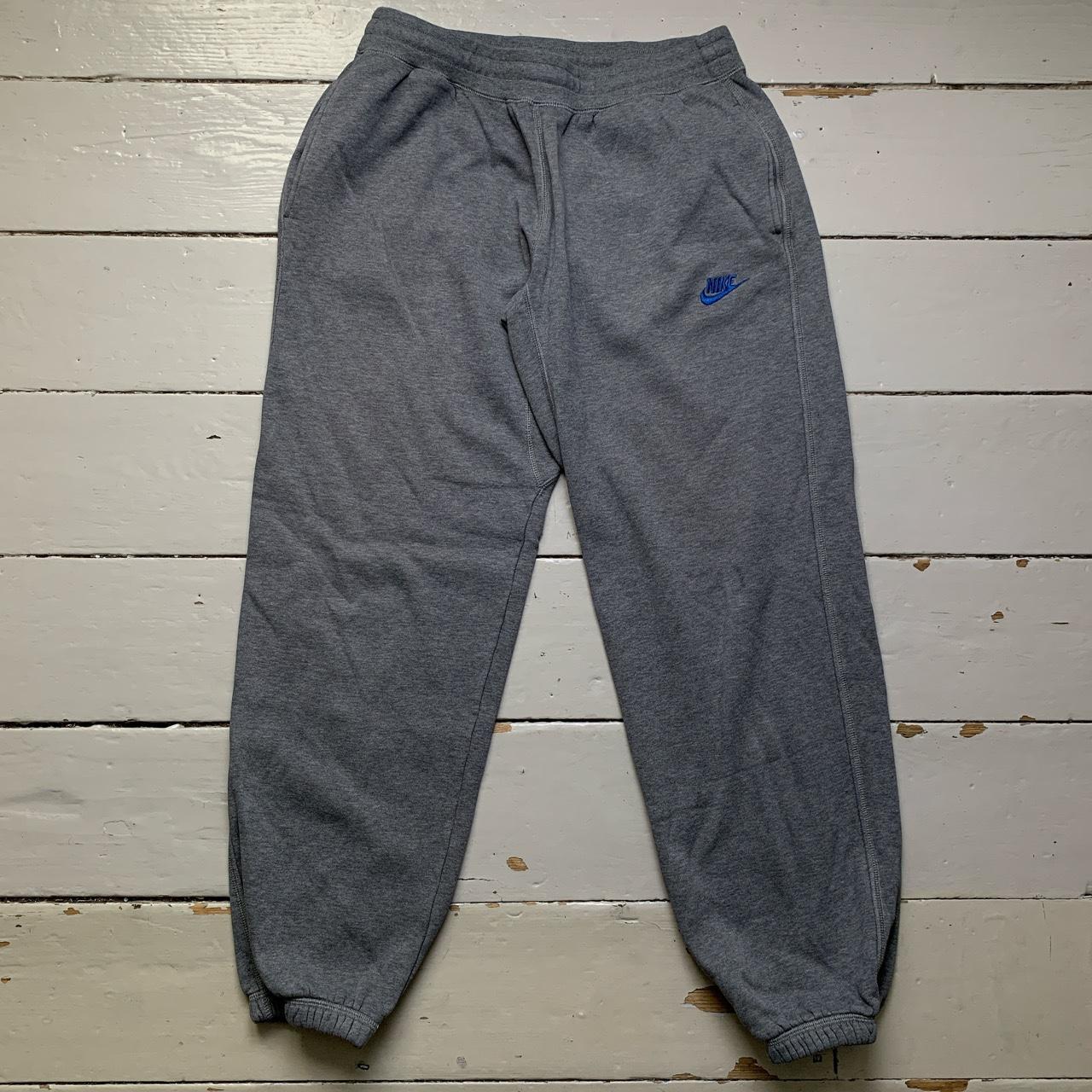 Nike Swoosh Grey and Blue Baggy Vintage Joggers
