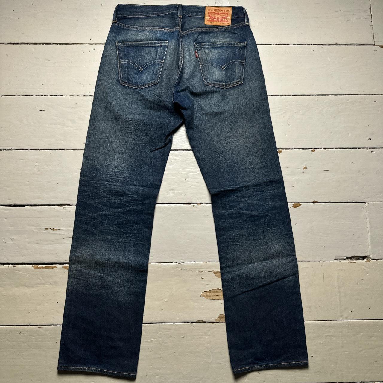 Levis 501 Baggy Vintage Stonewashed Navy Jeans