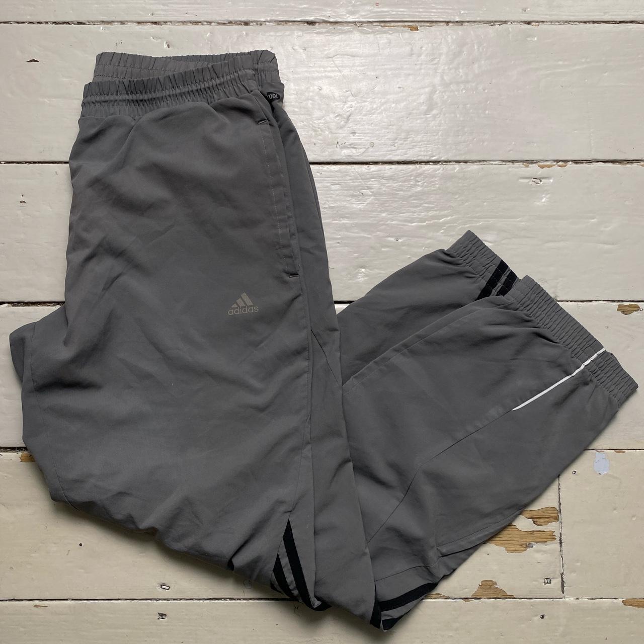 Adidas Climacool Baggy Vintage Shell Track Pant Bottoms Grey and Black