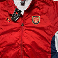 Arsenal Nike Vintage 90’s Red Navy and White Windbreaker Shell Jacket (M)