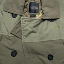 The North Face Windwall Khaki Green Camo Puffer Trench Coat (M)