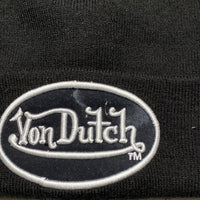 Von Dutch Black and White Beanie Hat