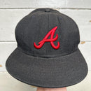New Era Atlanta Braves Black and Red Fitted Cap