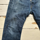 Levis 501 Navy Baggy Jeans