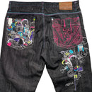 Artful Dodger Embroidery Vintage Indigo Jeans (34W)