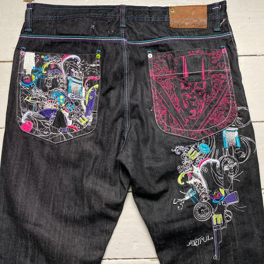 Artful Dodger Embroidery Vintage Indigo Jeans