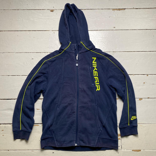 Nike Air Vintage Navy and Green Hoodie