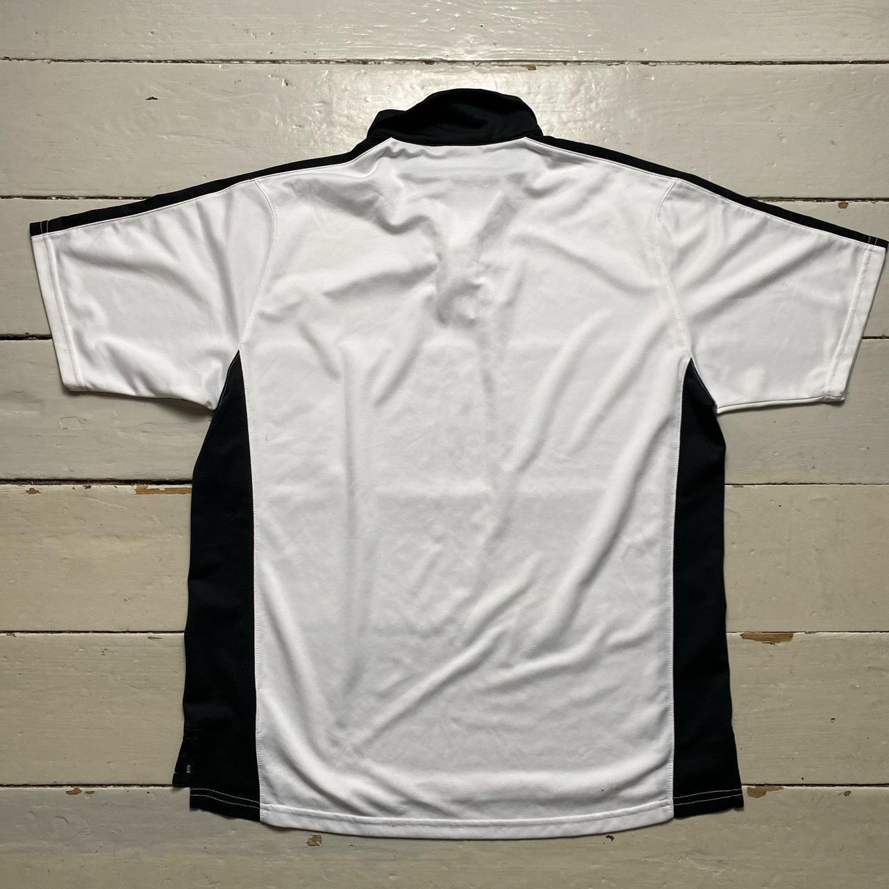 Nike Vintage White and Black Swoosh Polo Shirt