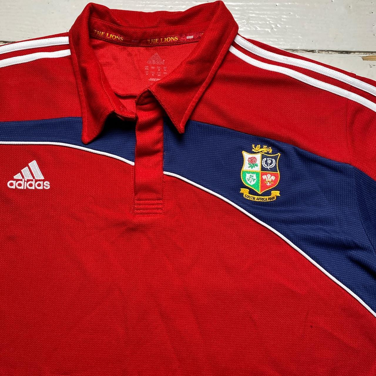 Adidas The Lions Rugby Polo Shirt Red