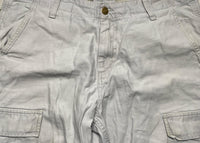 Carharrt WIP Light Grey White Regular Cargo Combat Pant Trousers (31W)