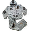 Raw Blue Vintage Light Baby Blue Timberland Lace Up Boot Full Tracksuit (L)