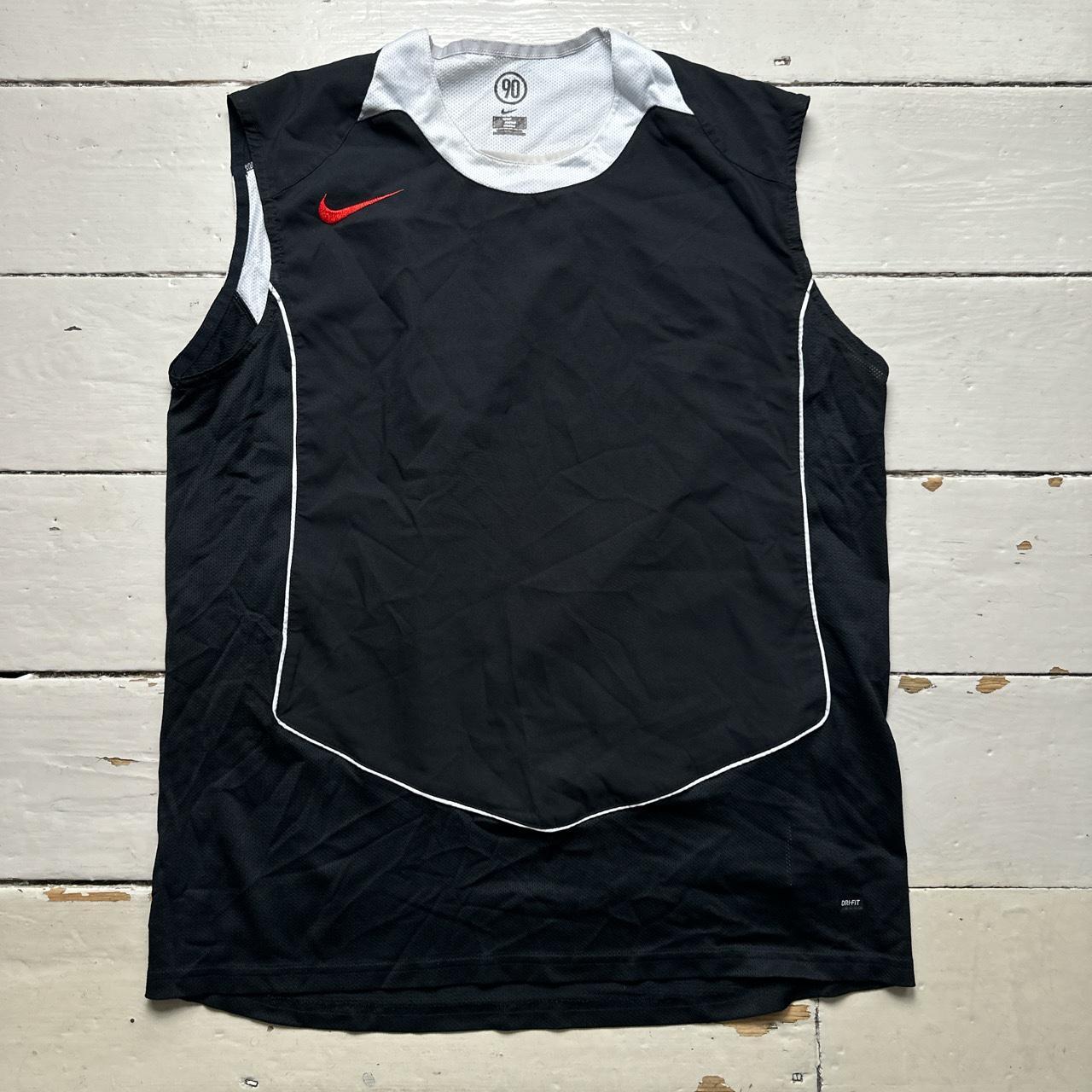 Nike Total 90 Vintage Black Red Swoosh and White Vest