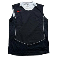 Nike Total 90 Vintage Black Red Swoosh and White Vest (XL)
