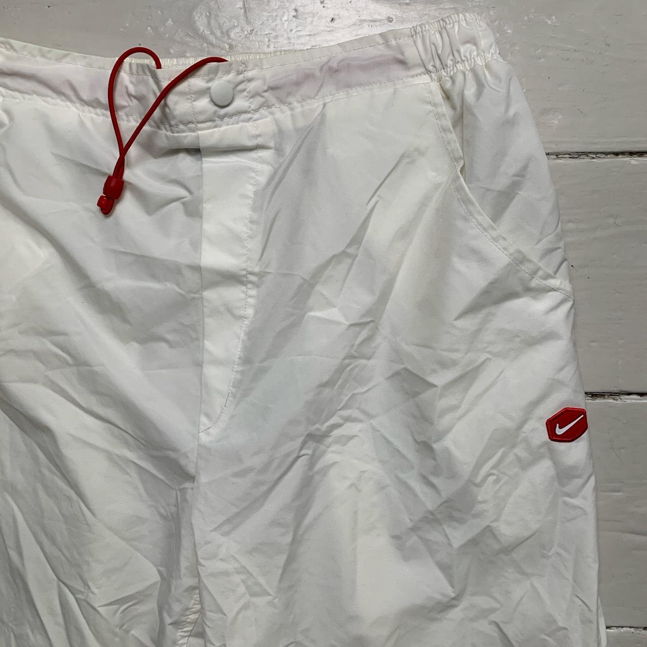 Nike Vintage Hex Logo White and Red Shell Track Pant 3/4 Shorts