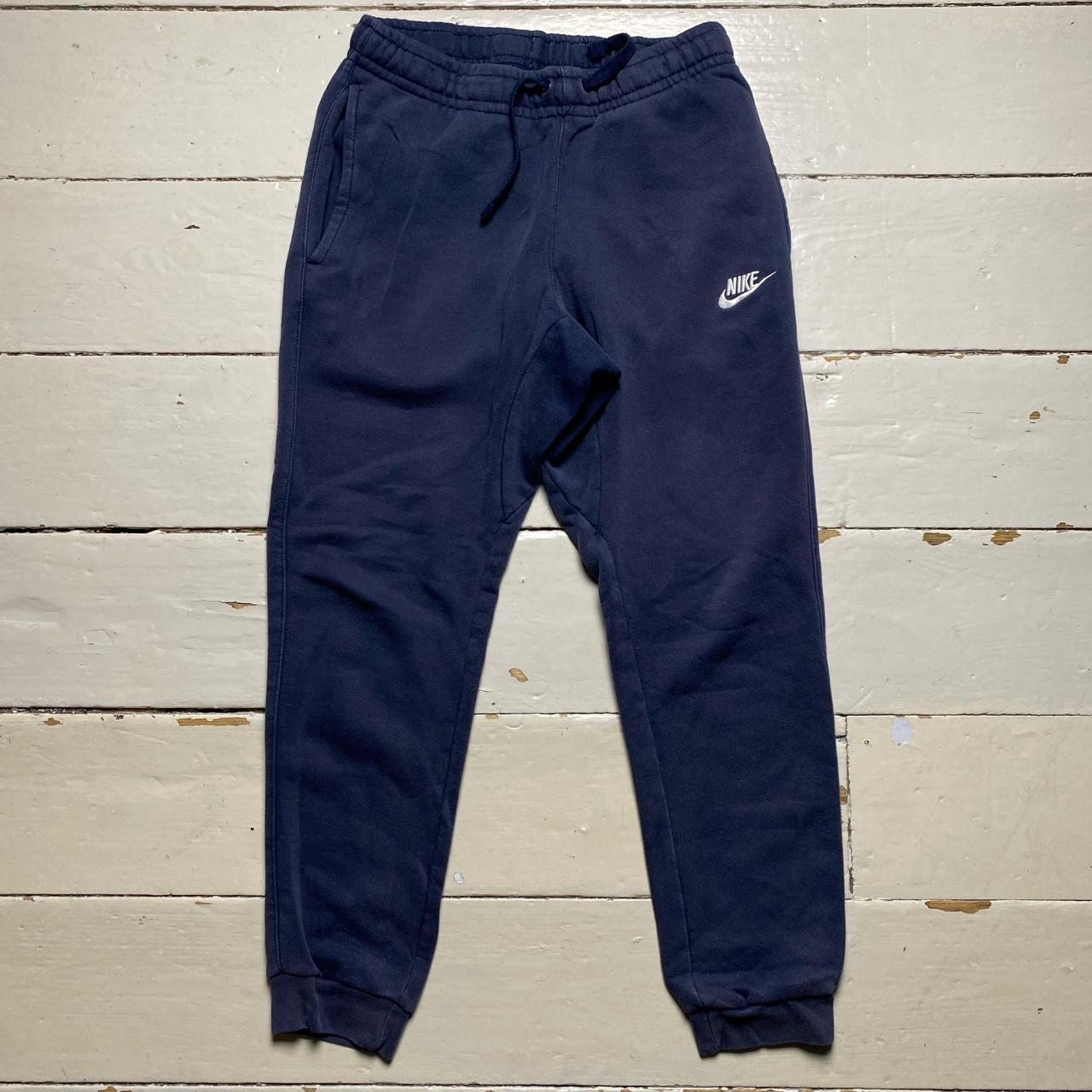 Nike Swoosh Navy and White Joggers