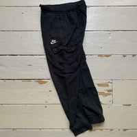 Nike Swoosh Cargo Joggers Black and White