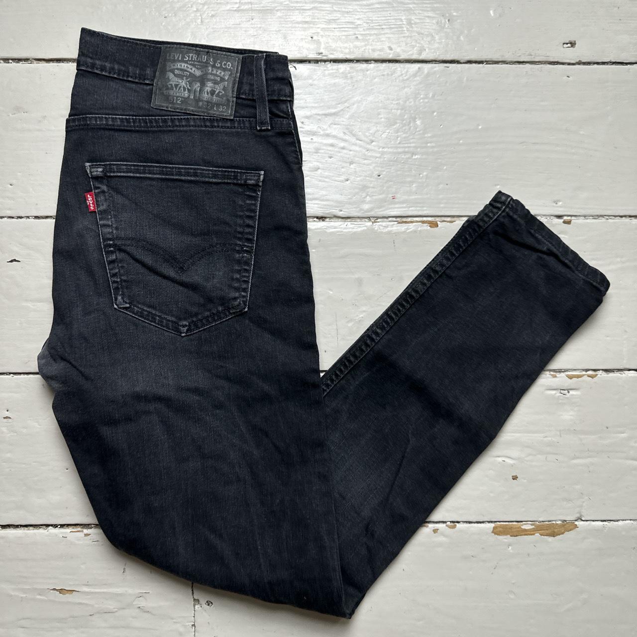 Levis 512 Black Charcoal Slim Jeans