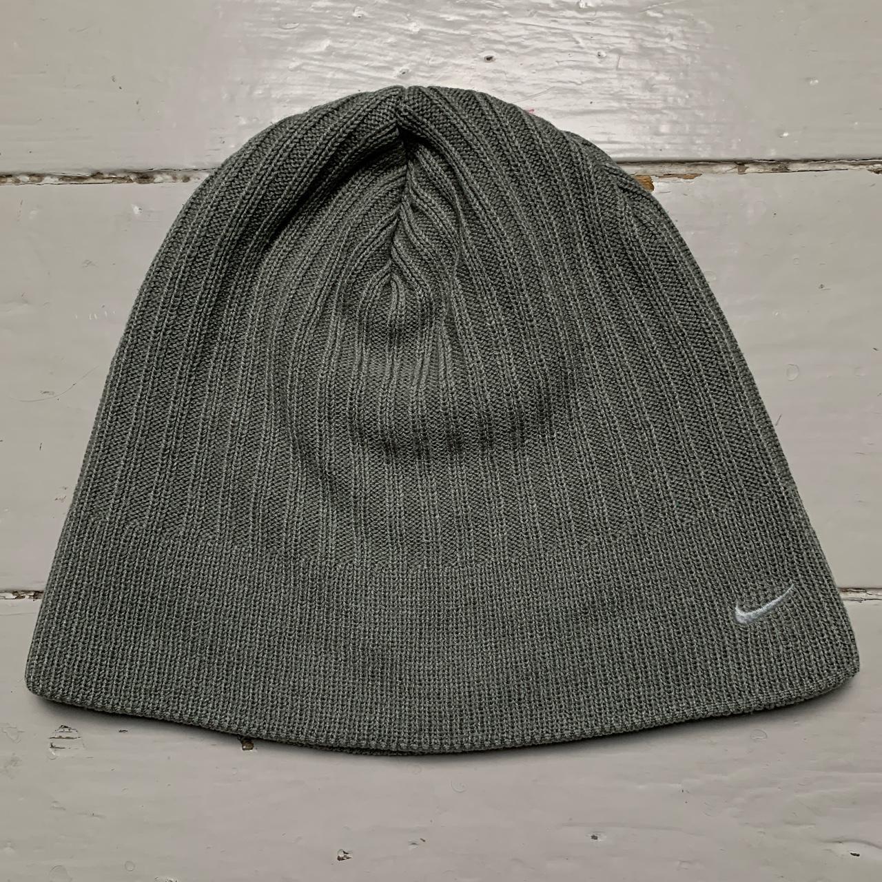 Nike Vintage Grey and Black Beanie Hat