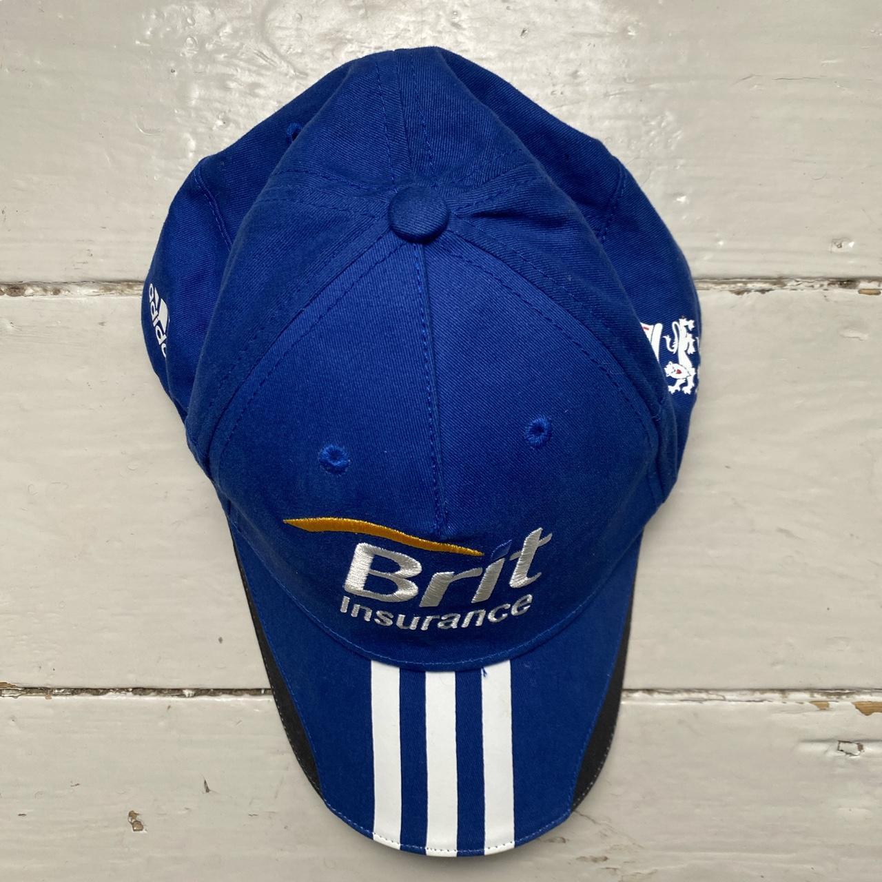 England Cricket Adidas Brit Blue and White Stripe Cap