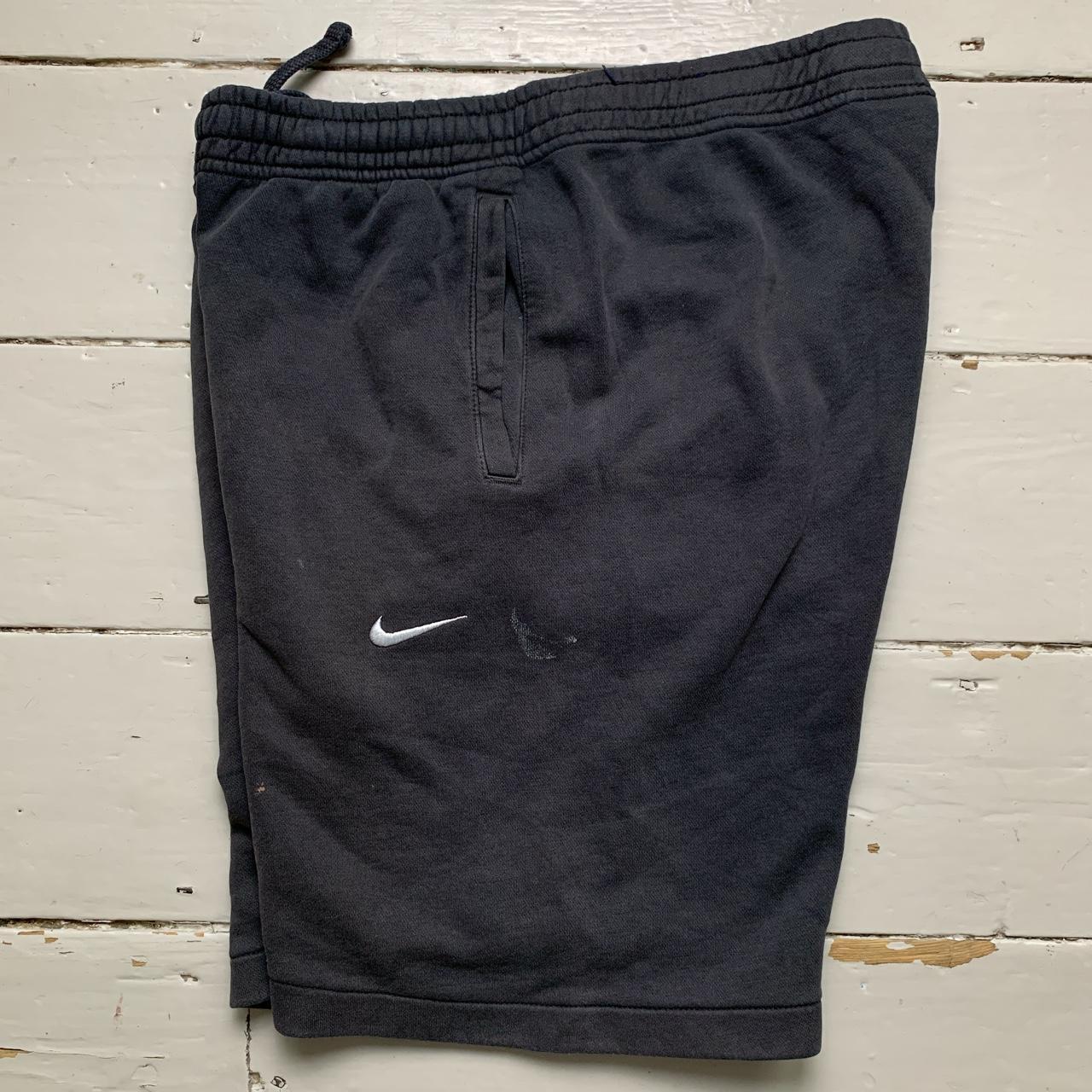 Nike Black and White Swoosh Cotton Shorts