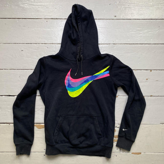 Nike Multi Colour Swoosh Black Hoodie