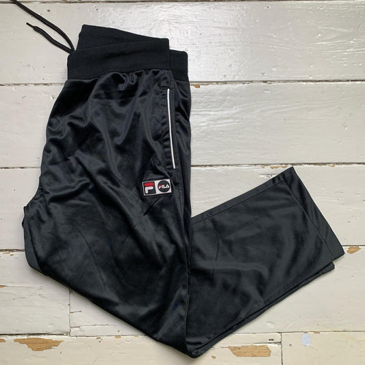 Fila Black and White Retro Tracksuit Track Pant Bottoms