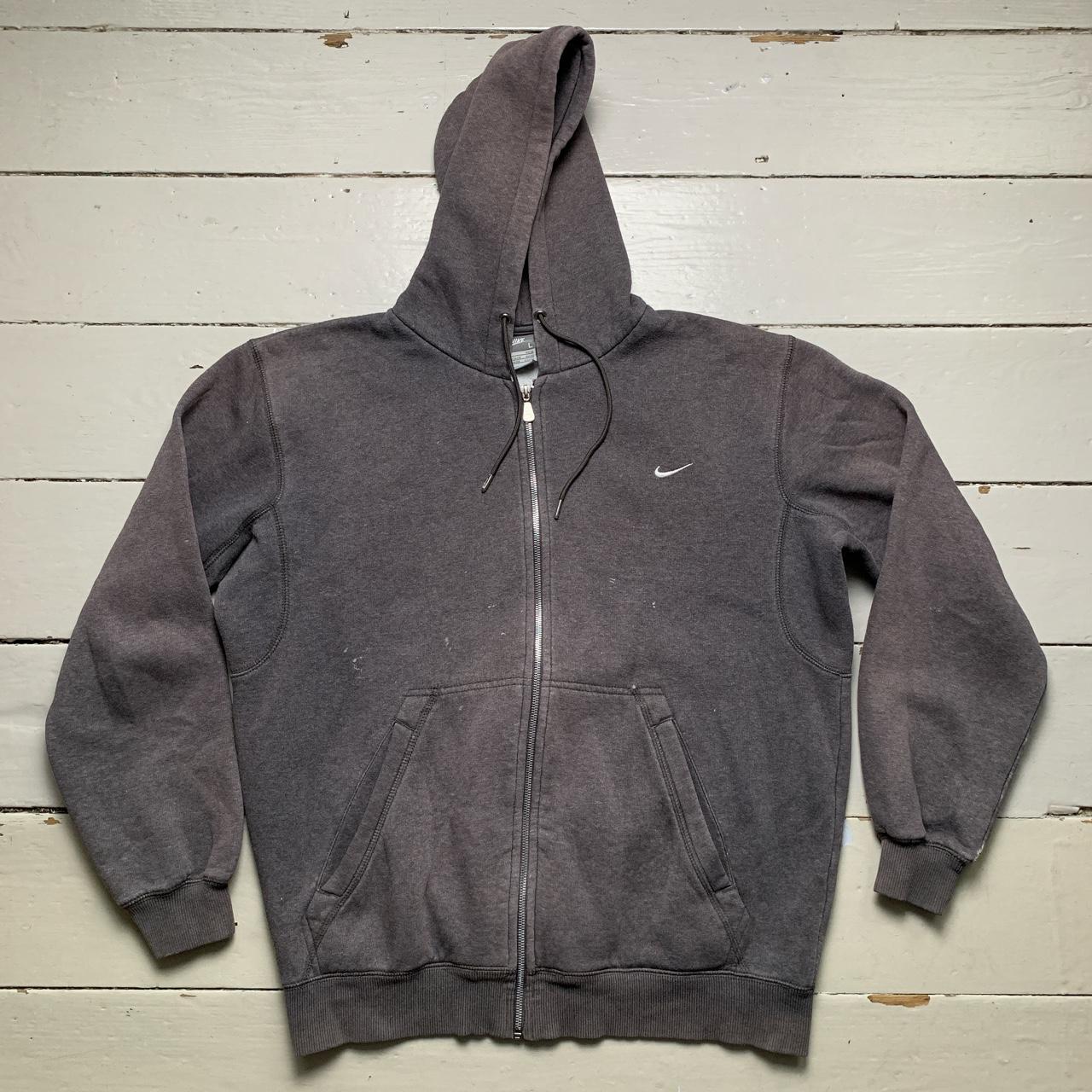 Nike Vintage Swoosh Grey and White Hoodie