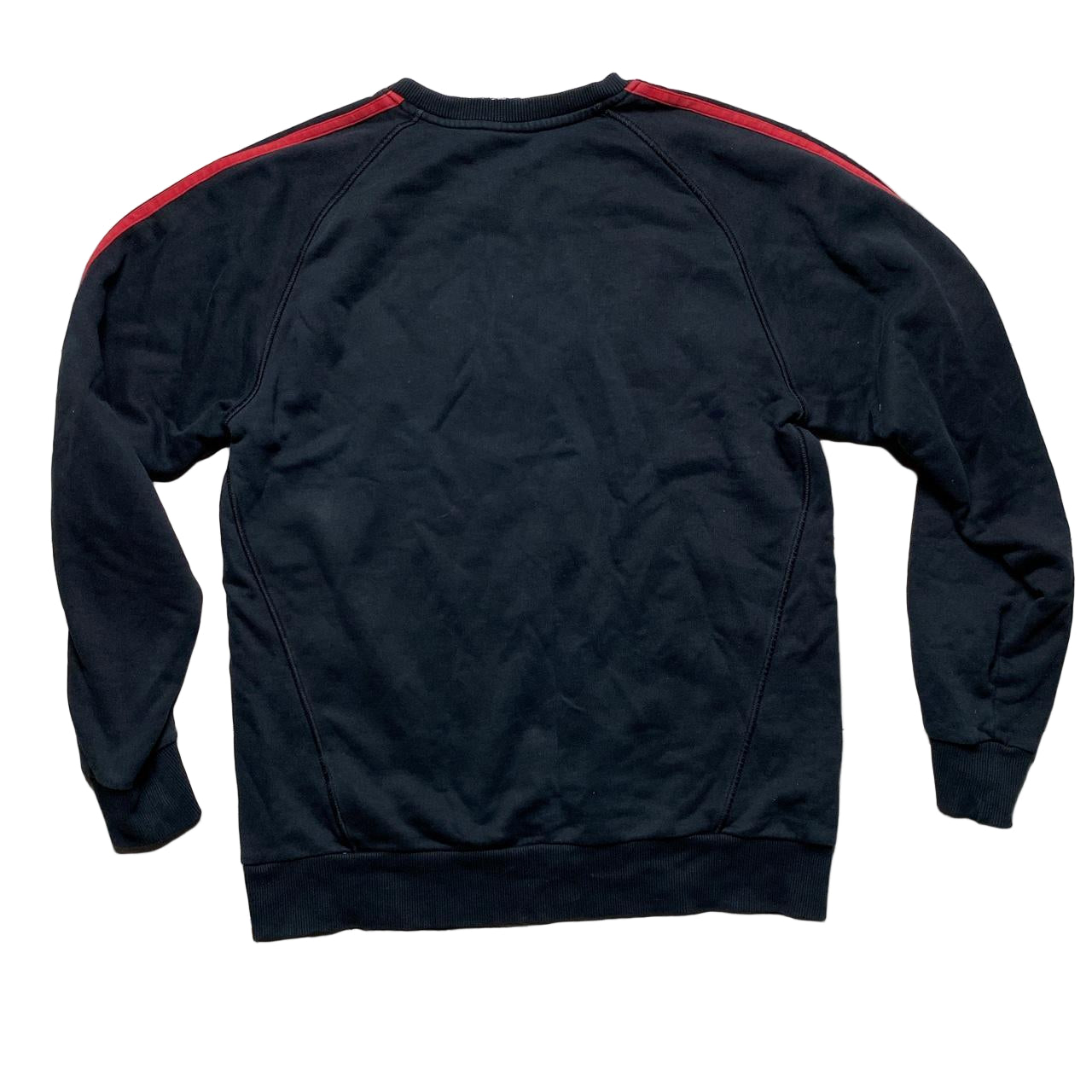 Adidas Performance Essentials Black and Red 3 Stripe Jumper (M)