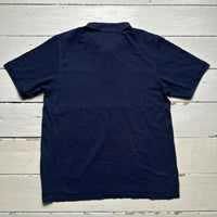 Yves Saint Laurent Multi Colour Navy White and Orange Vintage Polo Shirt