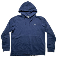 Nike Swoosh Vintage Hoodie Navy and White (M)