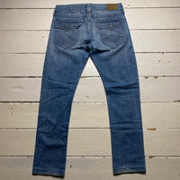 True Religion Ricky Blue and White Stitch Jeans