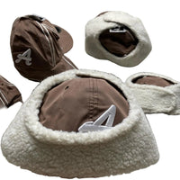 Lot 29 Atlanta Braves A Brown and White Dog Ear Trapper Fitted Cap